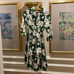 Lesly Evers ‘Grace’ dress in Magnolia Print szMed Made in USA all cotton